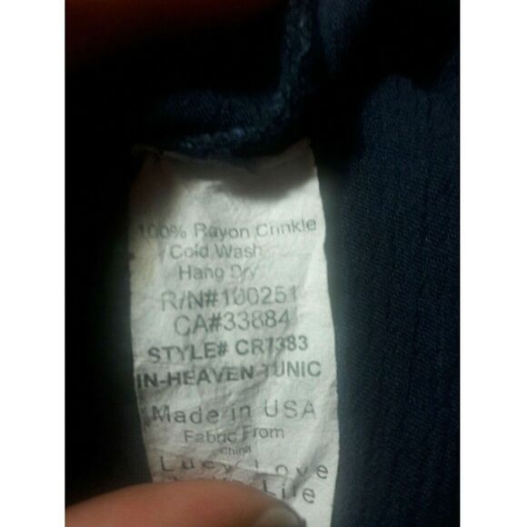 Lucy Love Blue  Hippie Boho Blouse Small‎ - Picture 6 of 7